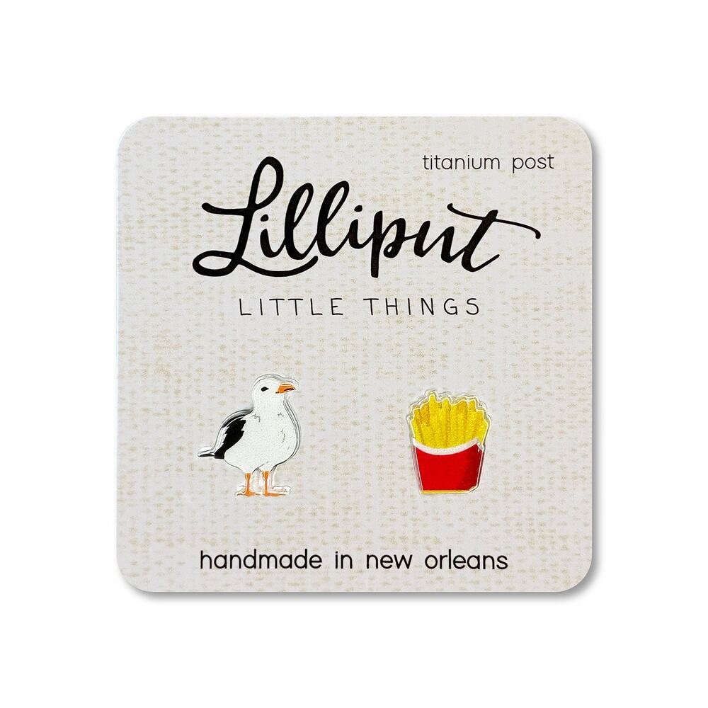 Seagull & French Fries Earrings // Funny Earrings